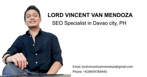 seo specialist davao|Lord Vincent Van Mendoza .